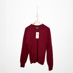 ROWING BLAZERS Golf Sweater Unisex XS Burgundy 100% Wool NWT FLAW